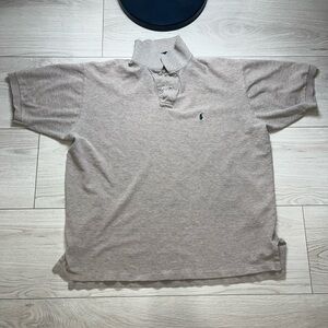 Polo Ralph Lauren Polo Shirt Men’s XL Tan with Green Horse Short Sleeve